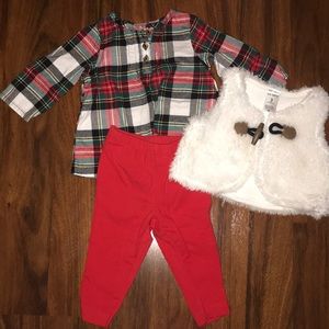 Baby girl outfit with vest size 3 months
